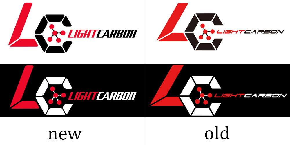LightCarbon-logotypen ny vs gammal
