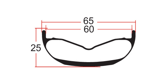 F26-65 fet fälg ritning