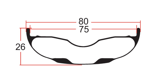 F26-80 fet fälg ritning